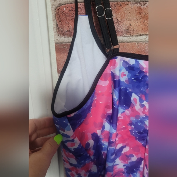 Plus size 2XL 2 pcs. Swim set with boyshorts. New. Dual adj. Straps - Picture 4 of 13